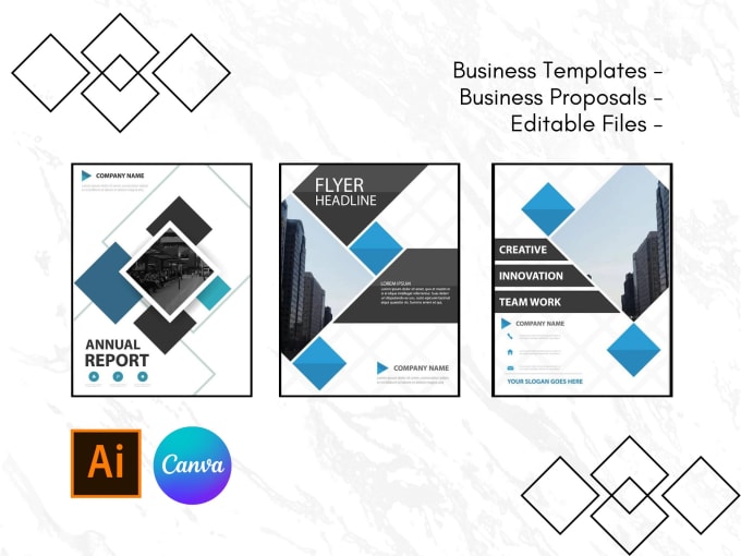 Gig Preview - Design editable templates of business proposals, magazine, catalog