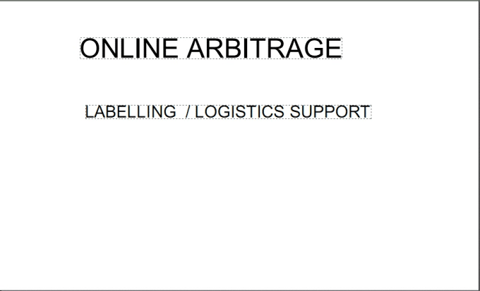 Gig Preview - Help with online arbitrage label products for fba