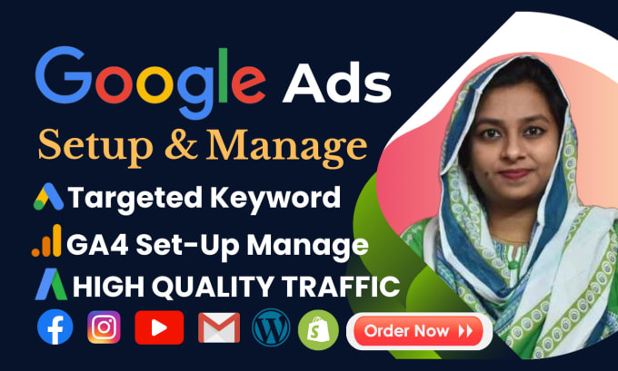 Gig Preview - Set up, your google ads PPC campaign manage and optimize