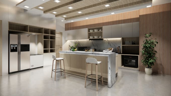 Gig Preview - Do your kitchen interior design