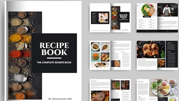 Gig Preview - Be your cookbook writer, recipe book writer, cookbook formatting cookbook design