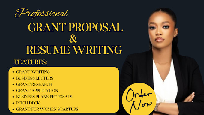 Gig Preview - Do grant writing grant proposal resume writing business plan