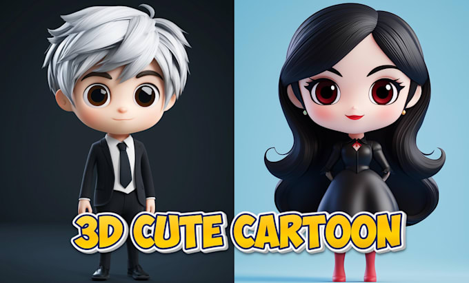 Gig Preview - Create 3d cute characters, animals, cartoon modeling mascot or 3d print for toy