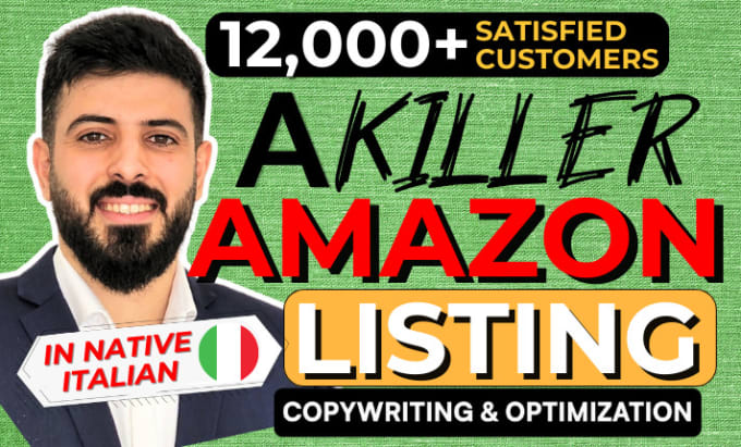 Gig Preview - Write and optimize a killer italian amazon listing