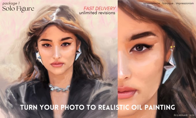 Gig Preview - Turn your photo to realistic digital oil painting