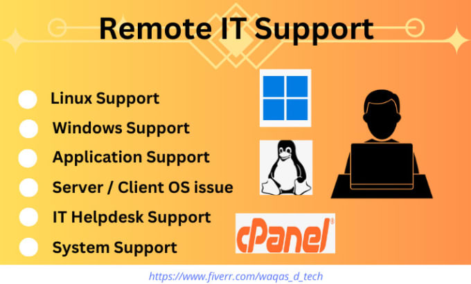 Gig Preview - Provide remote IT support for windows and linux, helpdesk