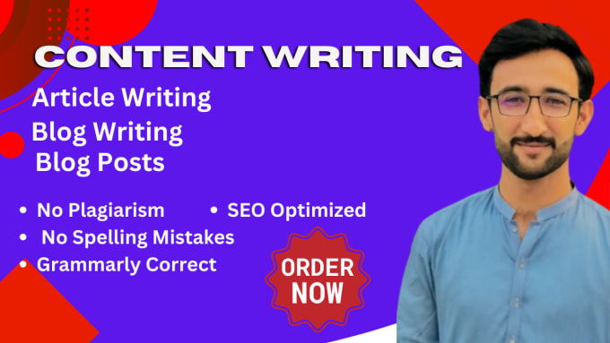 Gig Preview - Seo article writing, blog post writing or content writing