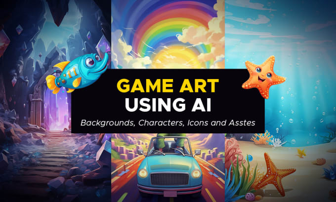 Gig Preview - Create game background, game scene, and game art using ai for your game