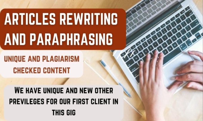 Gig Preview - Rewrite and paraphrase articles or website content