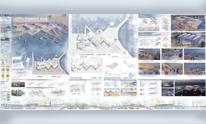 Gig Preview - Design architectural presentation board or poster