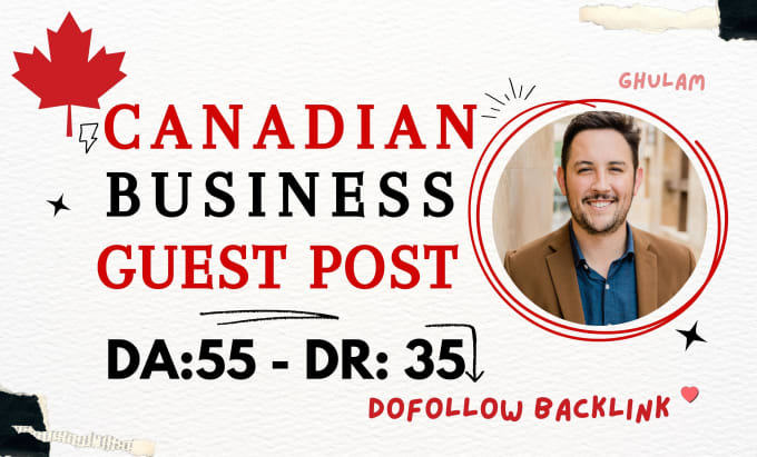 Gig Preview - Publish business guest post on canadian blog da55 dr35