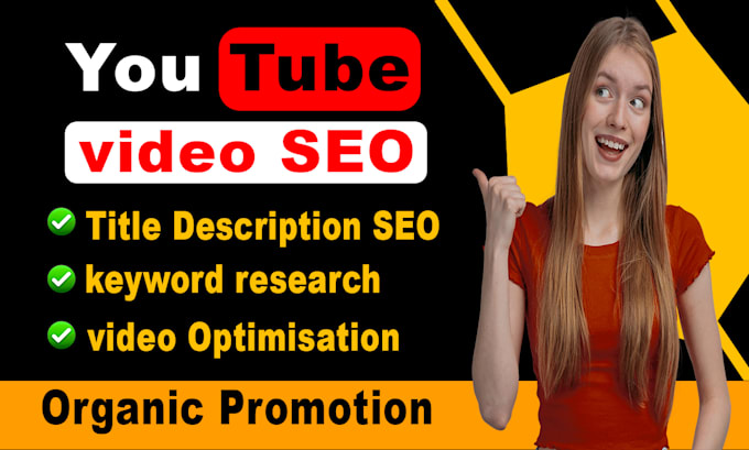 Gig Preview - Youtube video SEO and organic video promotion