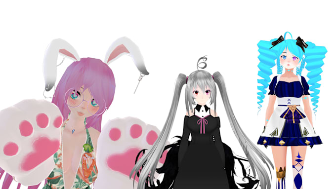 Gig Preview - Model custom 3d character furry nsfw anime avatar for vrchat