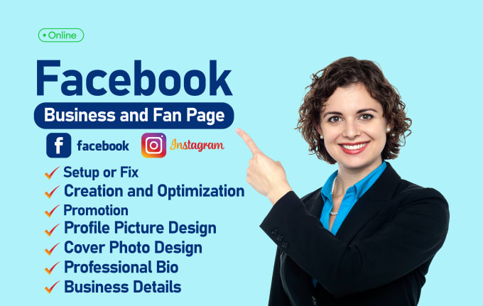 Gig Preview - Setup or fix facebook business page and fan page