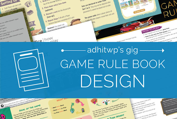 Gig Preview - Design a rulebook or sell sheet for your board game