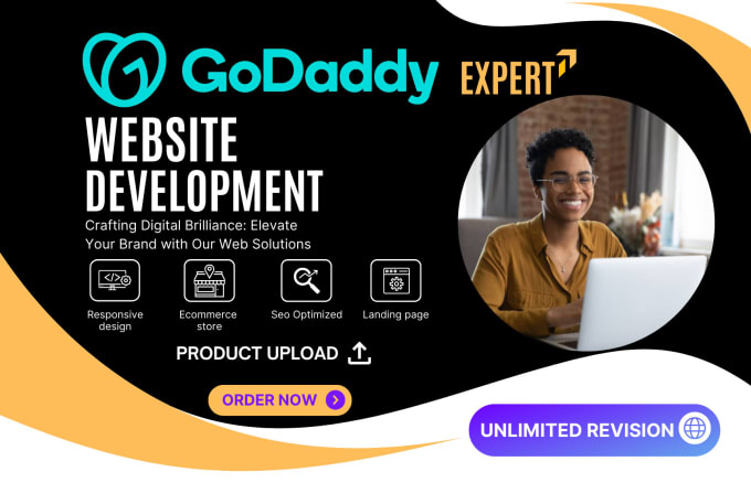 Gig Preview - Godaddy website design, godaddy ecommerce store redesign