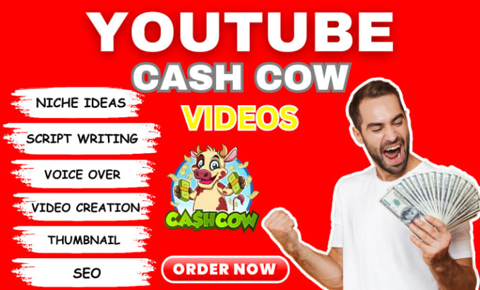 Bestseller - make viral automated youtube cash cow channel, monetize cash cow faceless videos