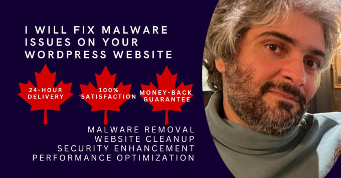 Gig Preview - Fix malware issues on your wordpress website