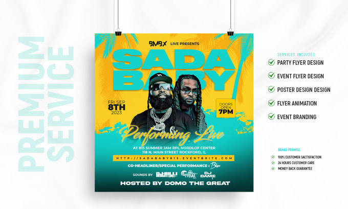 Gig Preview - Do stylish concert, nightclub, party flyer, or event flyer design within 5 hours