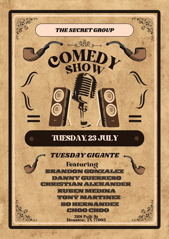 Bestseller - design a comedy show flyer