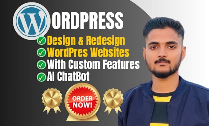 Gig Preview - Design and redesign wordpress sites with ai driven results