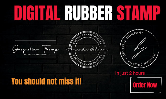 Gig Preview - Create digital rubber stamp with realistic appearance