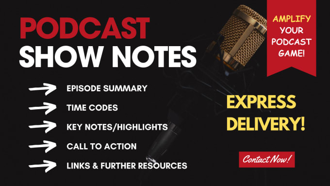 Gig Preview - Write your podcast show notes in 24 hours