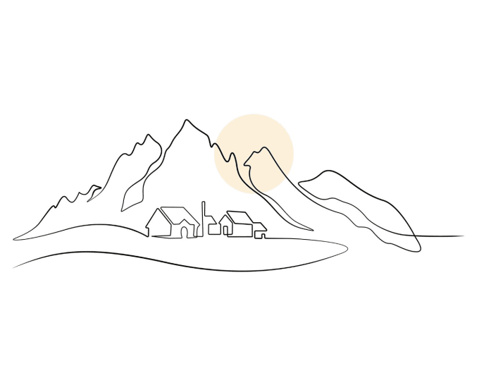 Gig Preview - Draw landscape line art isolated on a white background illustration within1 day