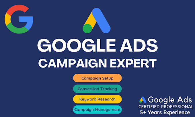 Gig Preview - Setup google ads campaign as a certified adwords ppc expert