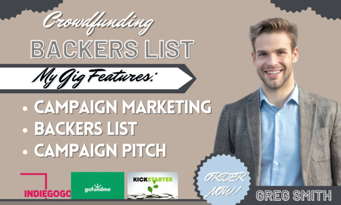 Gig Preview - Generate up to 30,000 active crowdfunding backers list on indiegogo kickstarter