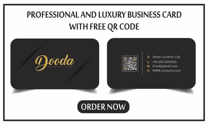 Gig Preview - Design professional business card with qr code