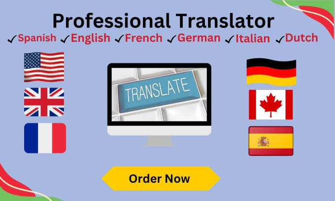 Gig Preview - Do professional translation in many international languages