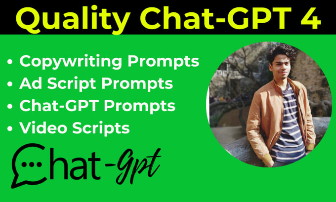 Gig Preview - Write custom prompts for open ai chat gpt 4