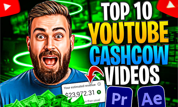 Gig Preview - Create best cash cow videos top 10 faceless cash cow youtube video editing