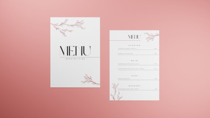 Bestseller - design a food flyer, modern restaurant menu, also trifold