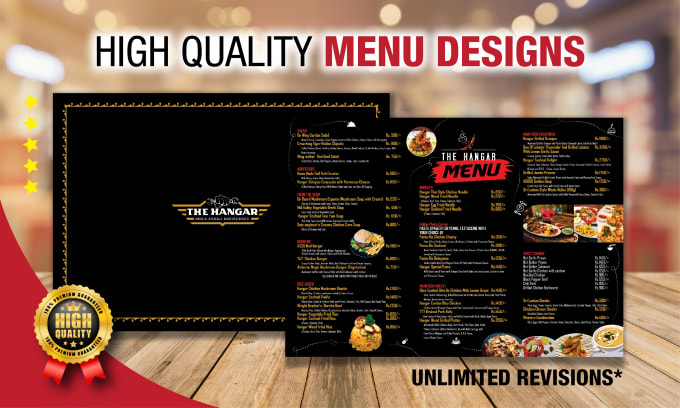 Gig Preview - Create a modern restaurant menu design