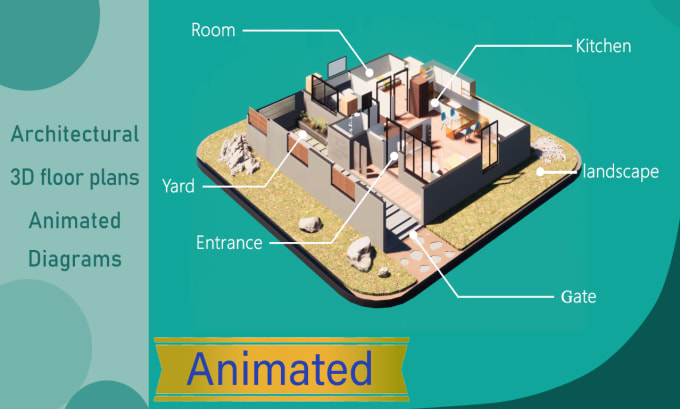 Gig Preview - Produce high quality motion 3d floor plan architectural diagrams