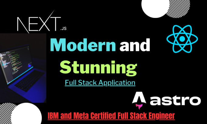 Gig Preview - Develop modern full stack web applications using react, next js, vue and nodejs