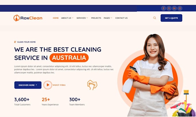 Gig Preview - Cleaning service website with booking koala, booking koala website, bookingkoala