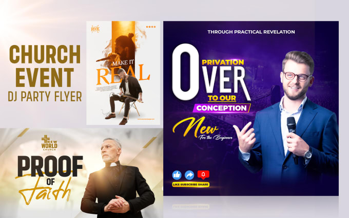 Gig Preview - Create an amazing church event or dj party flyer design