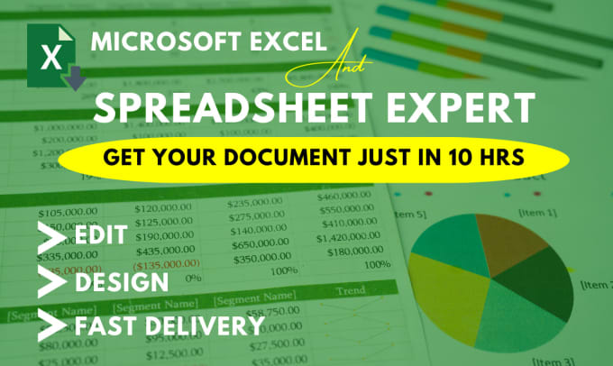 Gig Preview - Be your microsoft excel and spreadsheet expert