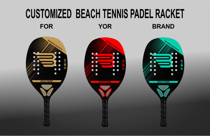 Gig Preview - Do beach tennis rackets desings with you colors and design