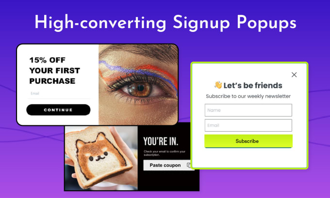 Gig Preview - Create a popup for your website and link it to an automation