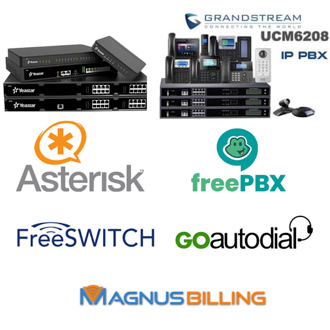 Gig Preview - Install and configure yeastar grandstream asterisk freepbx goautodial freeswitch