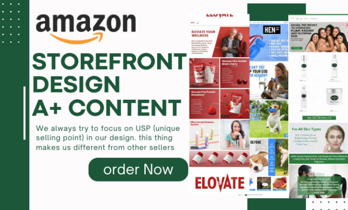 Gig Preview - Deign amazon storefront a plus content ebc brand storefront for product listing