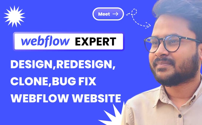 Gig Preview - Be your webflow expert to create webflow website or webflow landing page design