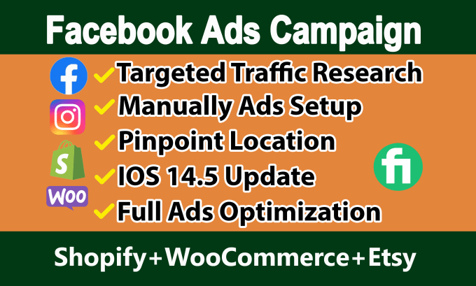 Gig Preview - Shopify facebook ads campaign manager setup and run