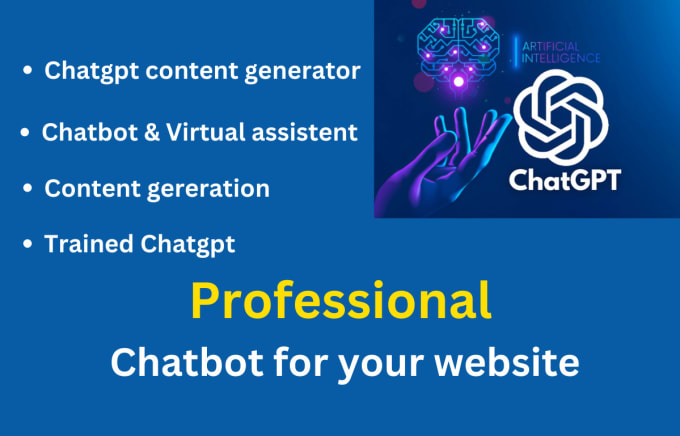 Gig Preview - Integrate chatgpt chatbot into your websites