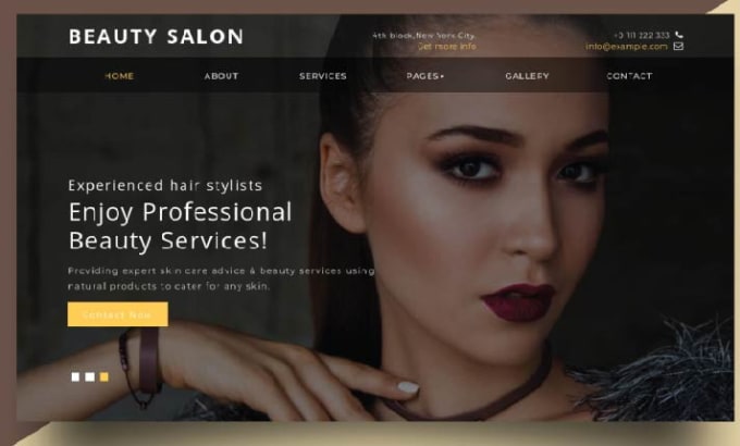 Gig Preview - Build beauty salon,hair extension,barber,spa website