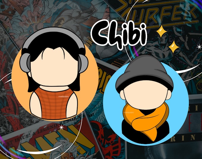 Gig Preview - Draw a cute chibi headshot, idol chibi, profile picture or icon for you